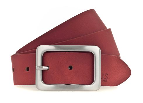 H.I.S 35mm Leather Belt W110 Red