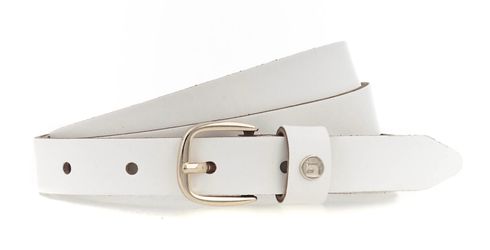 H.I.S 20mm Leather Belt W100 White