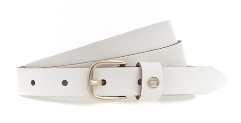 H.I.S 20mm Leather Belt W85 White