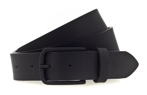 H.I.S 35mm Leather Belt W90 Black