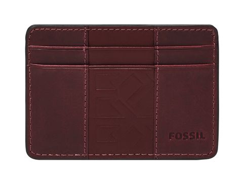 FOSSIL Everett Card Case Eggplant