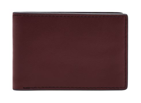 FOSSIL Steven Front Pocket Wallet Bifold Eggplant