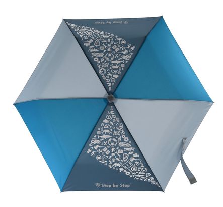 Step by Step Magic Rain Effect Umbrella Blue