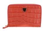 COCCINELLE Lucilla Croco Shiny Soft Zip Around Wallet Geranium COCCINELLE Lucilla Croco Shiny Soft Zip Around Wallet Geranium
