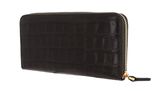 COCCINELLE Lucilla Croco Shiny Soft Zip Around Wallet Bark COCCINELLE Lucilla Croco Shiny Soft Zip Around Wallet Bark
