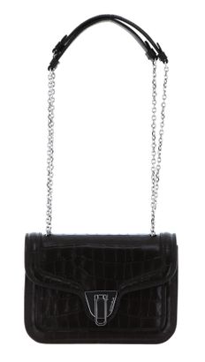 COCCINELLE Marvin Twist Croco Shiny Soft Handbag Bark