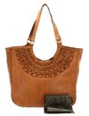 CAMPOMAGGI Woven Leather Bags Shopping Bag L Cammello