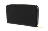 COCCINELLE Metallic Soft Zip Wallet Grainy Leather Noir COCCINELLE Metallic Soft Zip Wallet Grainy Leather Noir