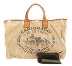 CAMPOMAGGI Crocus Shopping Bag L Platino - T + Cammello + St.Nera