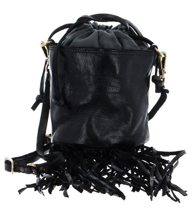CAMPOMAGGI Traditional Zefiro Bucket Bag Mini Nero