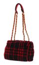 GUESS Kimi Convertible Crossbody Flap Bag Black / Red GUESS Kimi Convertible Crossbody Flap Bag Black / Red