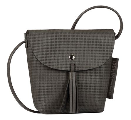 TOM TAILOR Ida Weaving Flap Bag S Dark Grey