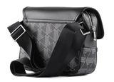 LACOSTE The Blend Messenger Bag Allover Monogram Noir Gris