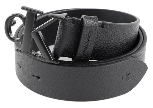 Calvin Klein CKJ Monogram Hardware Belt 35MM W125 Black