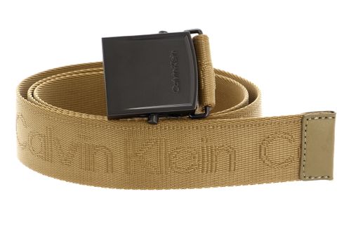 Calvin Klein Casual Utility Plaque Webbing Belt W120 Antique Bronze