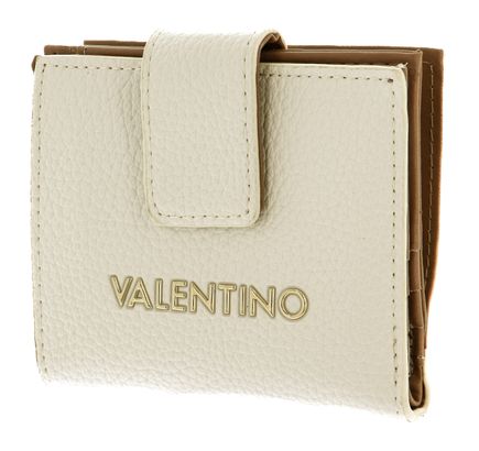 VALENTINO Alexia Zip Around Wallet Bianco / Cuoio