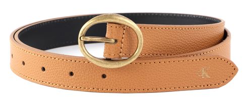 Calvin Klein CKJ Classic Rounded Buckle Belt 25MM W75 Cognac