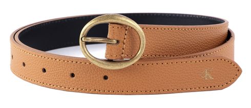 Calvin Klein CKJ Classic Rounded Buckle Belt 25MM W130 Cognac