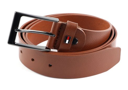 TOMMY HILFIGER Layton ADJ Belt 3.5 W85 Cognac Pebble