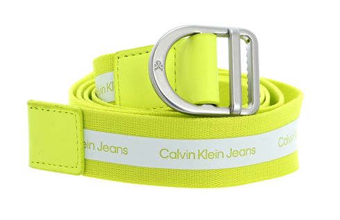 Calvin Klein CKJ Slider Rounded Slider Belt 35MM W80 Lemon Lime