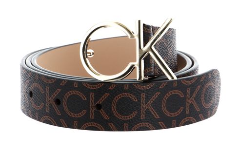 Calvin Klein Re-Lock Logo Belt 30MM Mono W80 Brown Mono