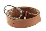 TOMMY HILFIGER TJW Belts Oval 3.0 Belt W90 Natural Cognac TOMMY HILFIGER TJW Belts Oval 3.0 Belt W90 Natural Cognac