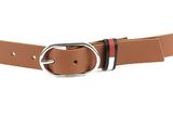 TOMMY HILFIGER TJW Belts Oval 3.0 Belt W80 Natural Cognac TOMMY HILFIGER TJW Belts Oval 3.0 Belt W80 Natural Cognac