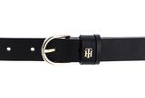 TOMMY HILFIGER TH Timeless Curve Belt 2.5 W130 Black TOMMY HILFIGER TH Timeless Curve Belt 2.5 W130 Black