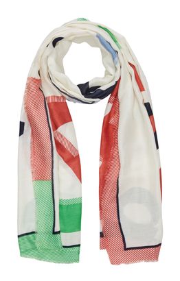 s.Oliver Scarf Cream-White Placed P