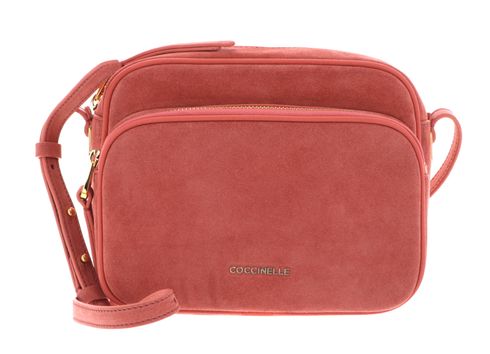 COCCINELLE Lea Suede Shoulder Bag Geranium