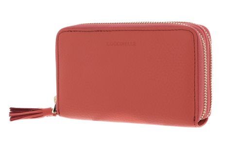 COCCINELLE Tassel Zip Around Wallet Geranium