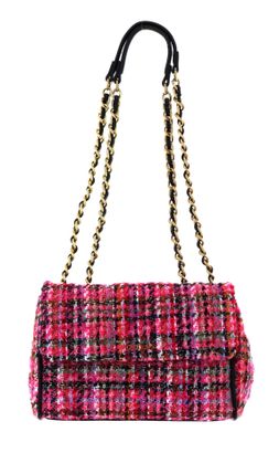 GUESS Kimi Convertible Crossbody Flap Bag Fuchsia Multi