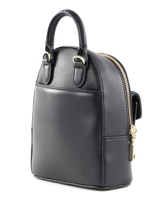 dkny bryant mini backpack crossbody Top Zip Bag in Caramel R12KLC36  tone metal accents offers practical organization for everyday use DKNY Off Leather Mini Bryant