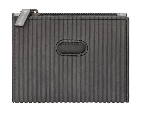 FOSSIL Andrew Zip Card Case Lead Gray