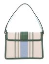 THE BRIDGE Anastasia Crossbody Bag Salvia / Tessuto Multiriga - Oro THE BRIDGE Anastasia Crossbody Bag Salvia / Tessuto Multiriga - Oro