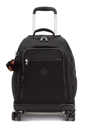 kipling Back To School Print Zea Wheeled Backpack L True Black