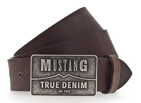 MUSTANG Classic Leather Belt W85 Dark Brown