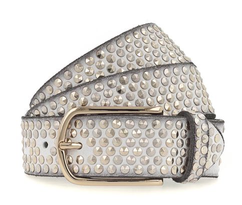 b.belt Nietengürtel Zoe Gold W80 Cream-White