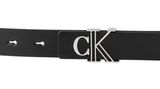Calvin Klein CKJ Monogram Minimal Mono Hardware Belt 25MM W95 Black Calvin Klein CKJ Monogram Minimal Mono Hardware Belt 25MM W95 Black