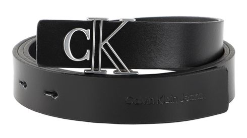 Calvin Klein CKJ Monogram Minimal Mono Hardware Belt 25MM W75 Black Calvin Klein CKJ Monogram Minimal Mono Hardware Belt 25MM W75 Black