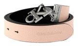 Calvin Klein CKJ Monogram Mono Hardware Rev Belt 30MM W90 Black / Pale Conch Shell Calvin Klein CKJ Monogram Mono Hardware Rev Belt 30MM W90 Black / Pale Conch Shell