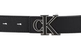 Calvin Klein CKJ Monogram Mono Hardware Outline Belt 25MM W100 Black