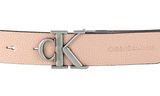 Calvin Klein CKJ Monogram Mono Hardware Rev Belt 30MM W95 Black / Pale Conch Shell Calvin Klein CKJ Monogram Mono Hardware Rev Belt 30MM W95 Black / Pale Conch Shell