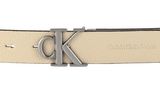 Calvin Klein CKJ Monogram Mono Hardware Rev Belt 30MM W90 Black / Eggshell Calvin Klein CKJ Monogram Mono Hardware Rev Belt 30MM W90 Black / Eggshell