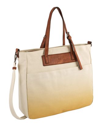 camel active Sand Zip Tote Bag L Cream-White