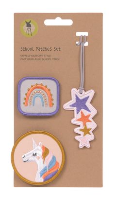 Lässig School Patches Set 3-teilig Unicorn