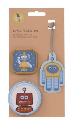 Lässig School Patches Set 3-teilig Robot