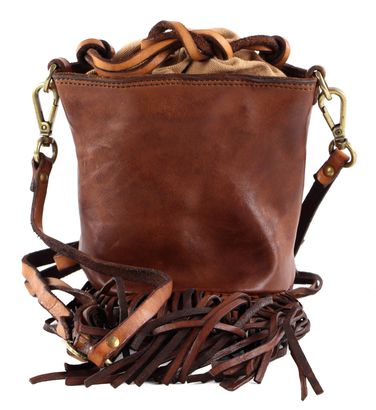 CAMPOMAGGI Traditional Zefiro Bucket Bag Mini Cognac