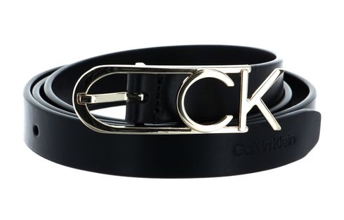 Calvin Klein Re-Lock Capital CK Logo Belt 2CM W80 CK Black