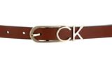 Calvin Klein Re-Lock Capital CK Logo Belt 2CM W90 Cognac